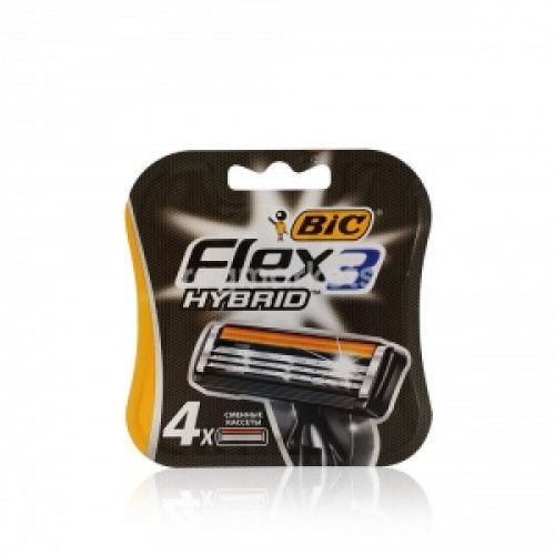 Replacement cassettes Bic Flex 3 HYBRID (4 pcs) RusPack orig